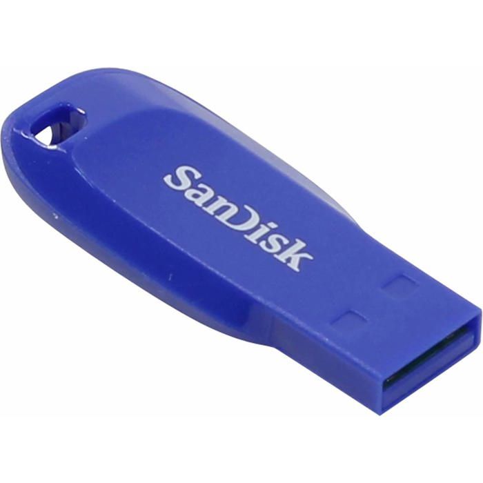 Clé USB - SANDISK - Cruzer Blade - 64 Go - USB 2.0 - Bleu électrique