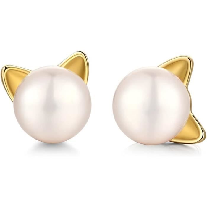 Boucles D'oreilles Chat Argent 925 | Le Petit Fermier