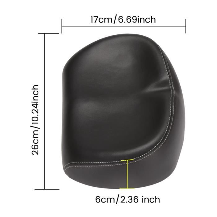 Coussin de selle de vélo coloré respirant et confortable pour vélo de route à pignon fixe (noir/vert creux