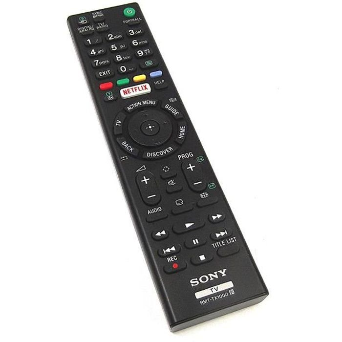 Originale Sony RMT-TX100D - Télécommande d'origine pour téléviseur - Bouton  Netflix Télé TV