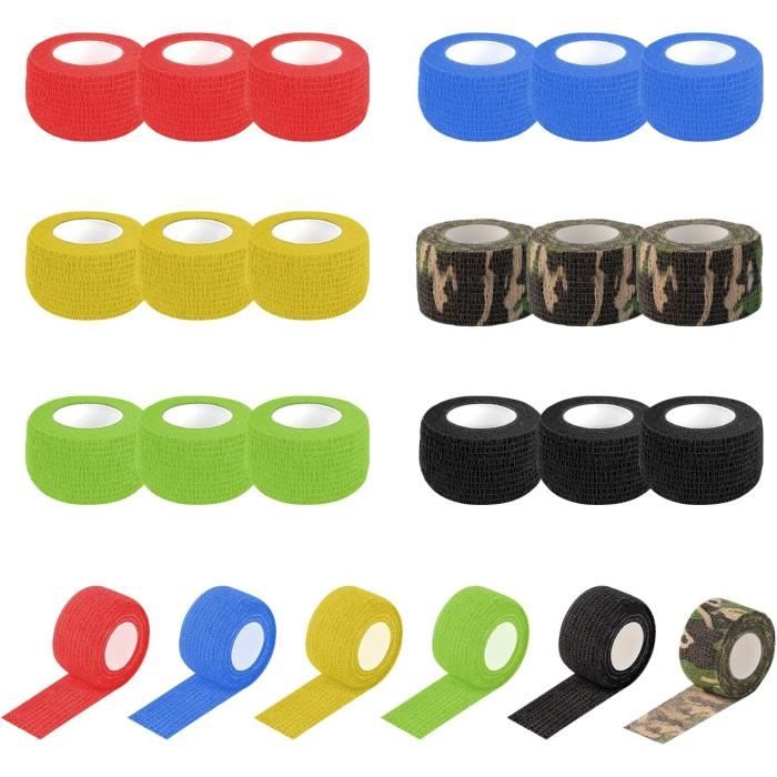 EZ Tattoo Grip Tape - 24pièces (2.5cm x 4.5m) Ruban adhésif auto ...