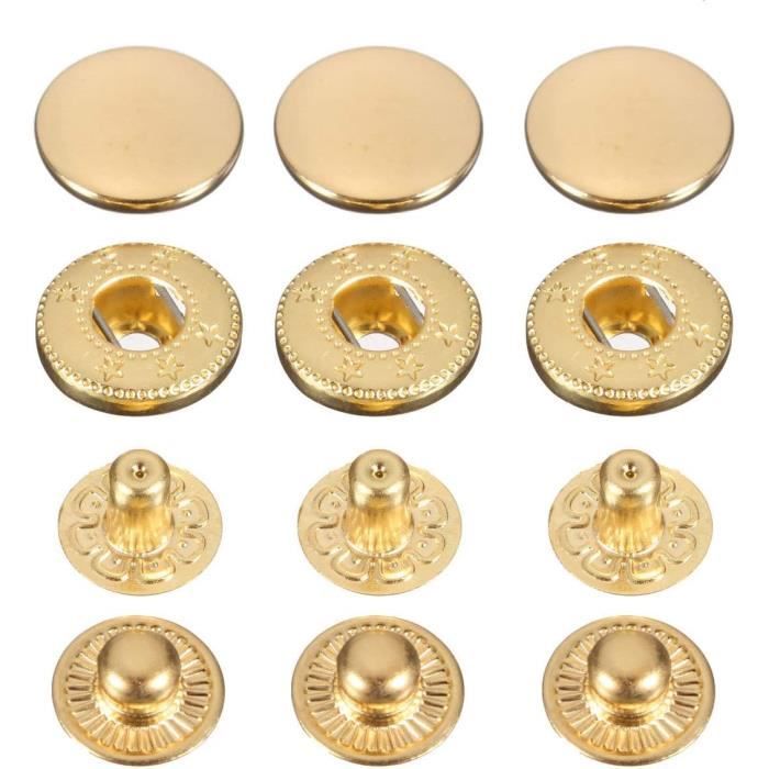 CRAFTMEMORE Lot De 50 Boutons Pression à Ressort