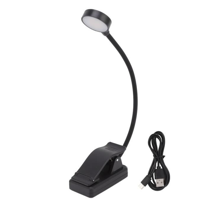 Lampe De Lecture USB Rechargeable – 9 Modes Luminosité, Pince Solide, Blanc/Chaud, Idéale Lit & Voyage