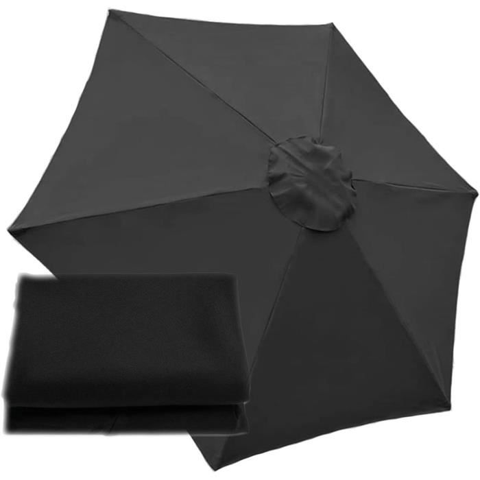 TOILE DE RECHANGE POUR PARASOL 6 Baleines 3m - Imperméable Anti-UV