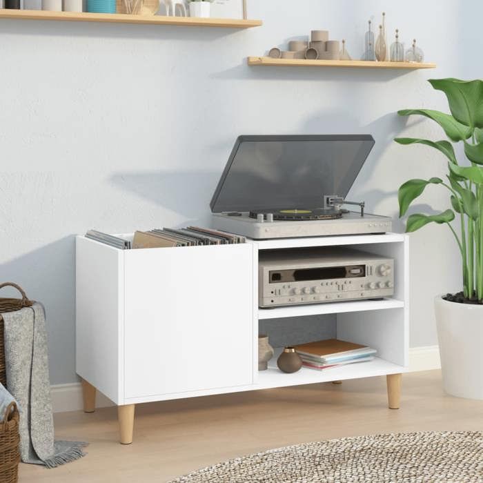 vidaXL Armoire à Disques Meuble de Classement avec Pieds Armoire de Rangement Organisateur de Maison Salon Intérieur 831941