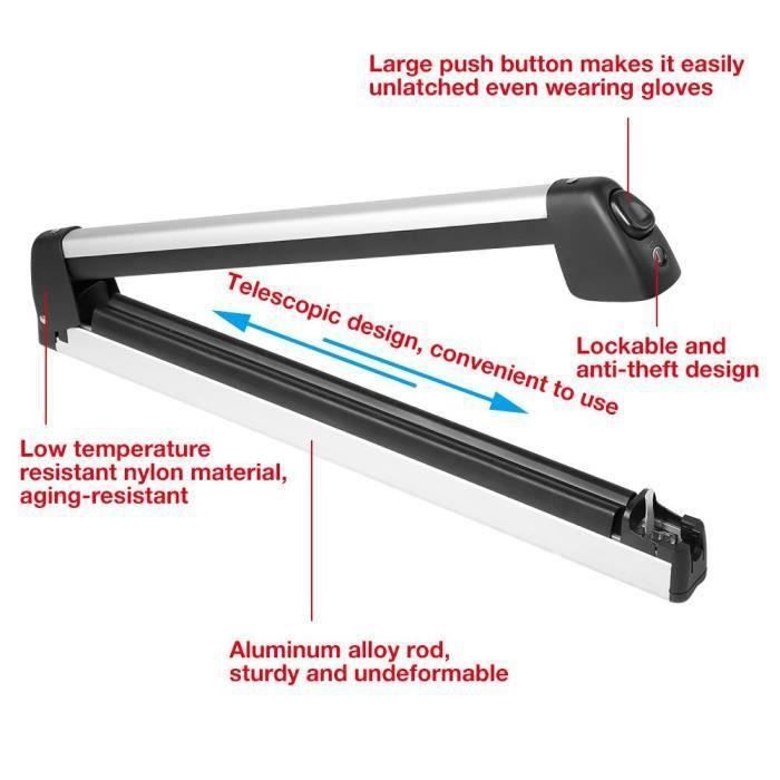 Support De Toit Pour Skis Et Snowboards - Pour Honda CR-V, Aluminium Noir