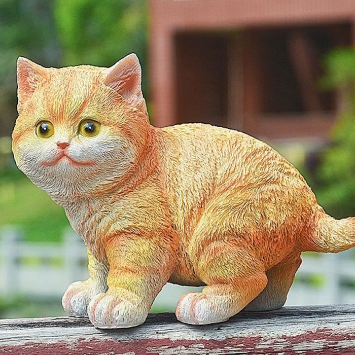 Figurine Statuette Chat Noir En Résine - Décoration Collection Adulte