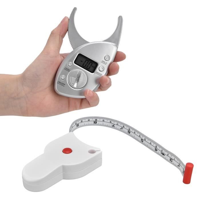 Pied à Coulisse Corporel Tyzon + Ruban à Mesurer – Outil De Fitness IMC Skinfold Pour Perte De Poids