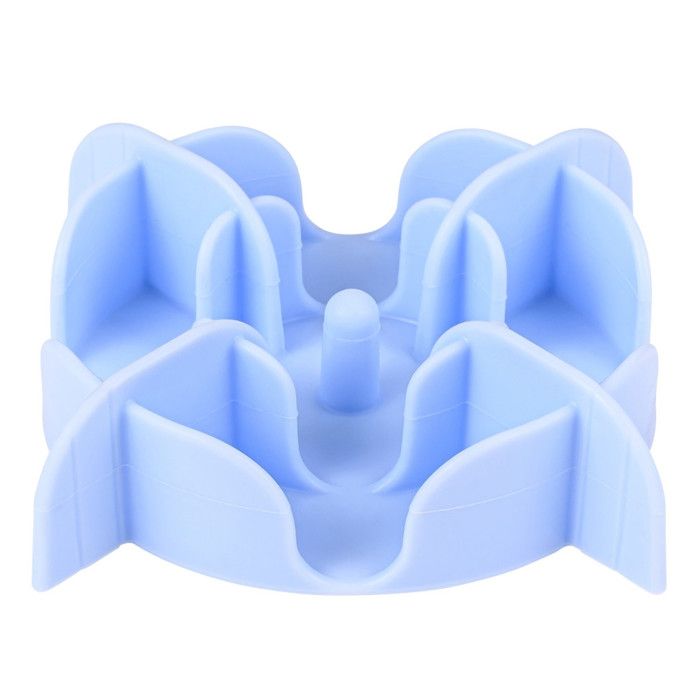 Support anti glouton S ø 13.5 cm bleu silicone pour petit chien - zolux