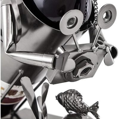 BRUBAKER - Porte-Bouteille de vin - Golfeur - Sculpture en Métal - Carte de voeux INCL. - Idée Cadeau Originale