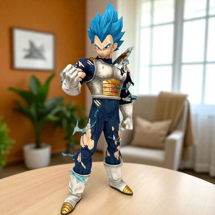 Figurine Vegeta Dragon Ball 26,5 Cm En PVC – Modèle Détaillé, Multicolore, Neuf Sans Boîte