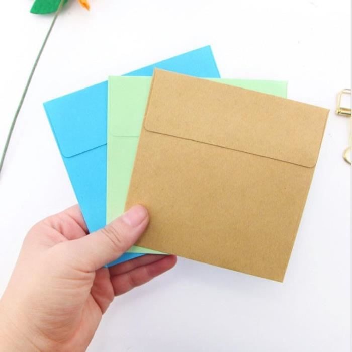 20Pcs 10 * 10Cm Carré Couleur Bonbon Petites Enveloppes En Papier Cartes De  Voeux Mini Enveloppes[u5479] - Cdiscount Beaux-Arts et Loisirs créatifs