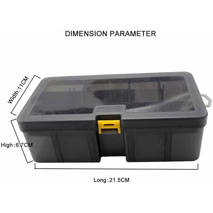 Boîte De Rangement Leurres De Pêche – Transparente, Double Face, 14 Compartiments