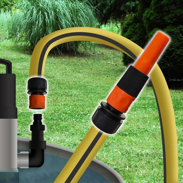 Kit De 9 Pièces De Raccords Pour Tuyau D'arrosage - Raccords Caoutchouc Et Plastique - Compatible Jardin, Lavage Voiture