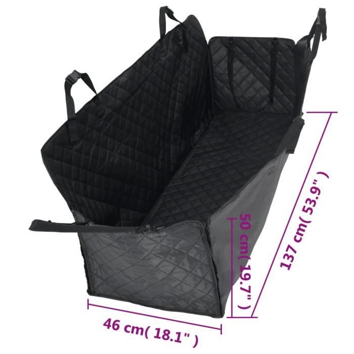 Drive Auto Products Protecteur Siège Voiture Bébé Avec Tapis Chien - Pack 2 Noir, Antidérapant Et Lavable