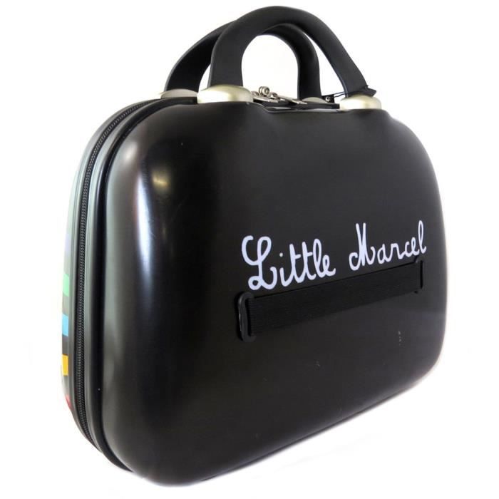 Vanity ABS Little Marcel noir multicolore rayures 30x30x15.5
