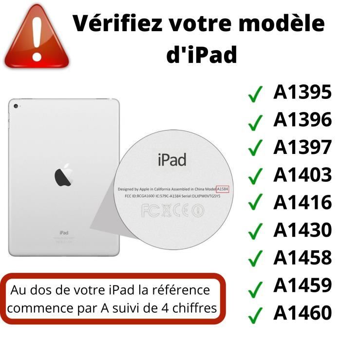 Housse Coque Etui pour tablette Apple iPad 2, 3, 4 et Retina couleur Noir