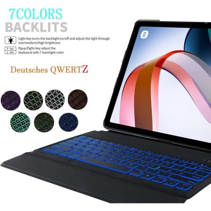 Coque Clavier Pour Redmi Pad SE 8.7'' 2024 | AZERTY Français, Bluetooth, Avec Porte-Stylo
