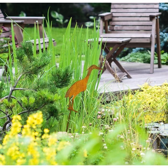 Heron De Jardin Rouillé Oiseau Deco Jardin Convient Pour La — free download