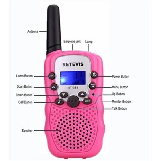 1 paire RT388 talkie-walkie pour enfants, talkie-walkie à distance, cadeaux  jouets pour 4-12