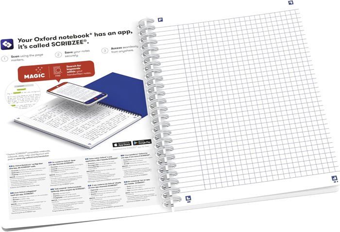 Cahiers A5 Oxford Floral - Lot De 2, 120 Pages Petits Carreaux, Couverture Soft Touch Pastel - 11