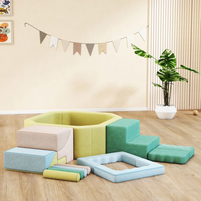 AIYAPLAY 7 PCS Parcours Motricité Bébé En Mousse, Module