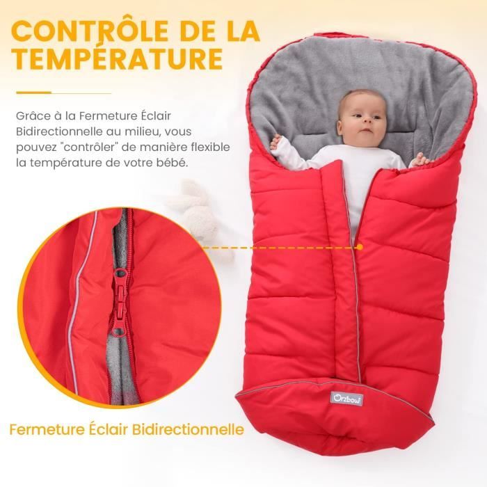 Chancelière Universelle Pour Poussette - Hiver, Imperméable, 90 X 44 Cm | Compatible Plupart Poussettes, Bébé 6-36 Mois
