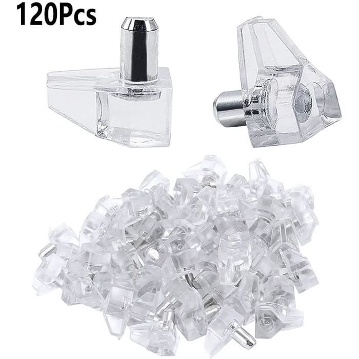 Lot De 20 Support Etagere,Consoles Et Taquets Pour étagères Taquet Etagere Cheville Support Etagere,Fixation Etagere Supports D'étagères à Brancher Pour Meubles,Armoires,Supports D'étagères-5x16mm