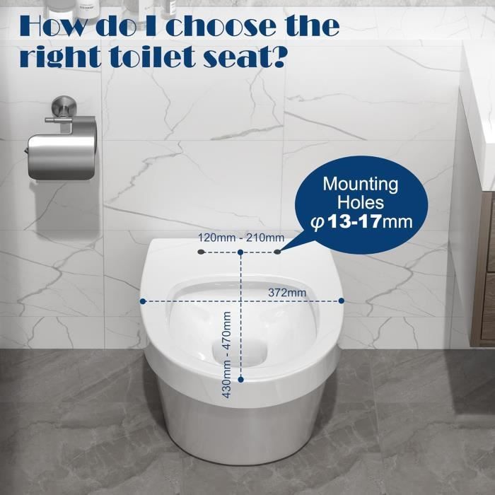Abattant Wc Forme O Cuvette Toilette Avec Frein De Chute Si ge Wc Avec Abaissement Automatique Couvercle Wc Avec Fermeture Y880
