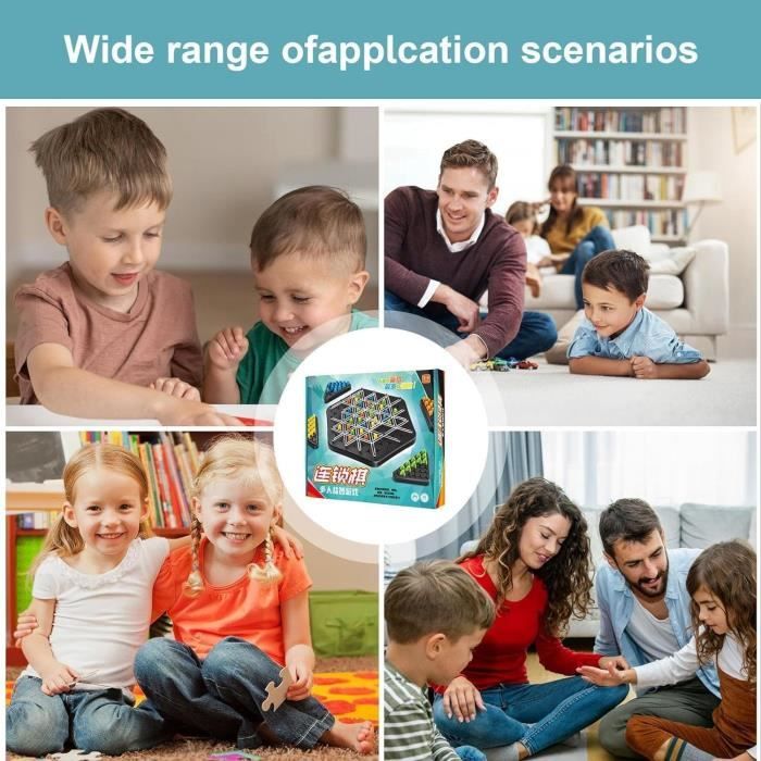 Jeu De Triangle En Chaîne – Échecs Triangulaires Interactifs Avec Élastiques – Stratégie Pour Enfants Et Adultes, Fête En Famille
