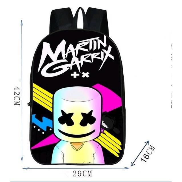 Mode DJ Marshmello Sac dos tudiant Sac dos Fardeau R sistant
