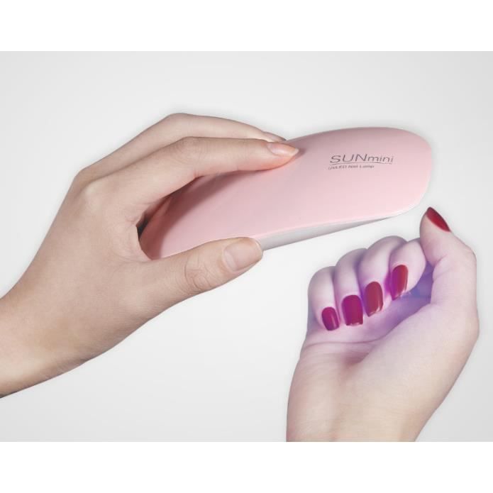 Mini Lampe à Ongles UV/LED Design Miroir - Rechargeable Par USB - Portable Pour Manucure Maison - Neuf
