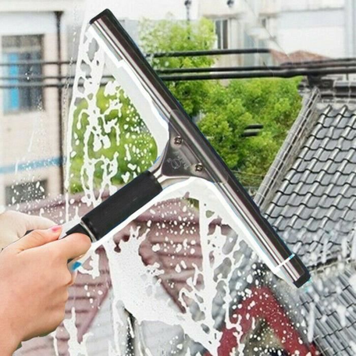 Raclette en silicone pour nettoyage des vitres, miroirs et douche, Nettoyage des vitres