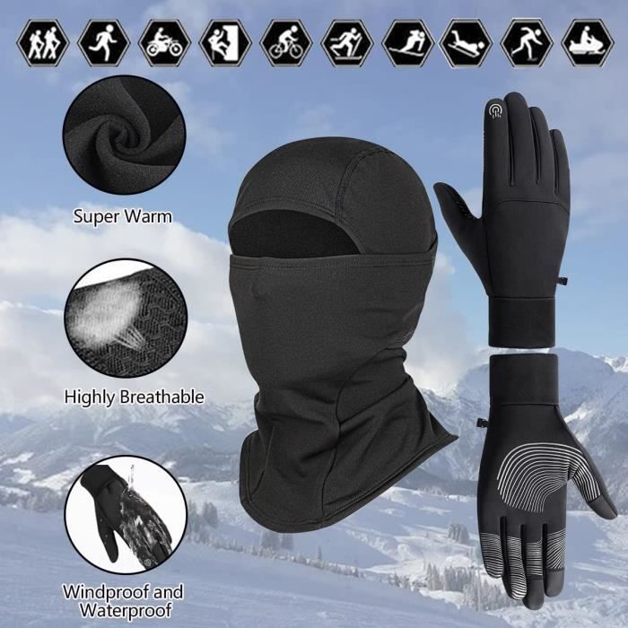 Long Keeper Gants Cuir Homme Tactile Hiver Gants Chaud Anti Froid