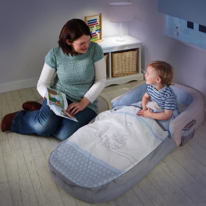 Lit gonflable matelas+sac de couchage+housse de couette intégrés pas cher 