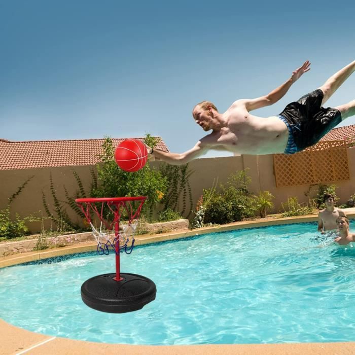 Cerceaux De Basket Flottants Pour Piscine – Jeu Aquatique Avec 3 Ballons Et Pompe – NEUBSAW (Neuf)