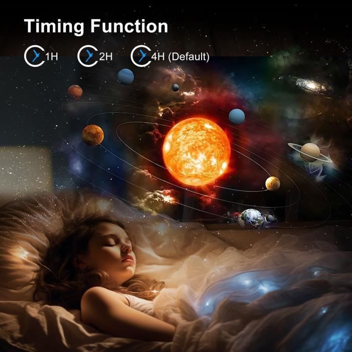 Projecteur Ciel étoilé YUNRAY Galaxy Lite - Planétarium Domestique Avec 2 Disques HD Et Batterie - Veilleuse Réaliste Pour Chambre
