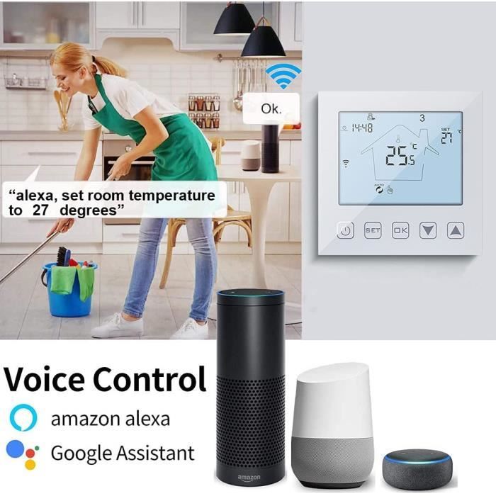 Vancoo – Thermostat de chauffage de chaudière à gaz Wifi & RF 220V 3A,  contrôleur d'eau chaude sans fil pour maison intelligente au sol, pour  Google Home Alexa - AliExpress