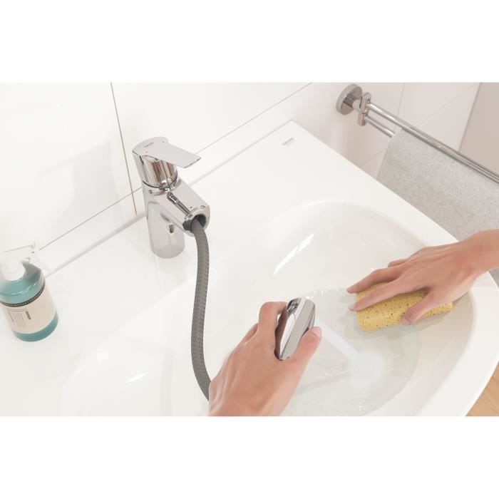ESSENCE Nouveau - Mitigeur monocommande 1/2 lavabo Economie d'eau Taille S  - Robinetterie salle de bains - GROHE