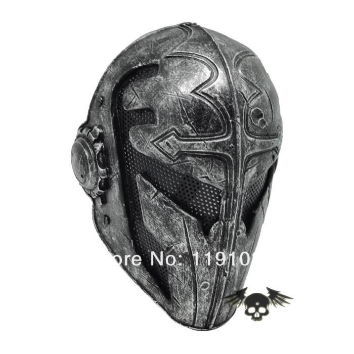 Airsoft Masque métal en acier de maille demi-visage crâne tactique Airsoft  Masque vert pour la protection du visage - Cdiscount Sport