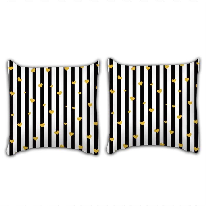 Housse De Couette 160x200 Cm Rayures Noires Et Blanches - Parure De Lit 1 Personne, Microfibre, Avec 2 Taies