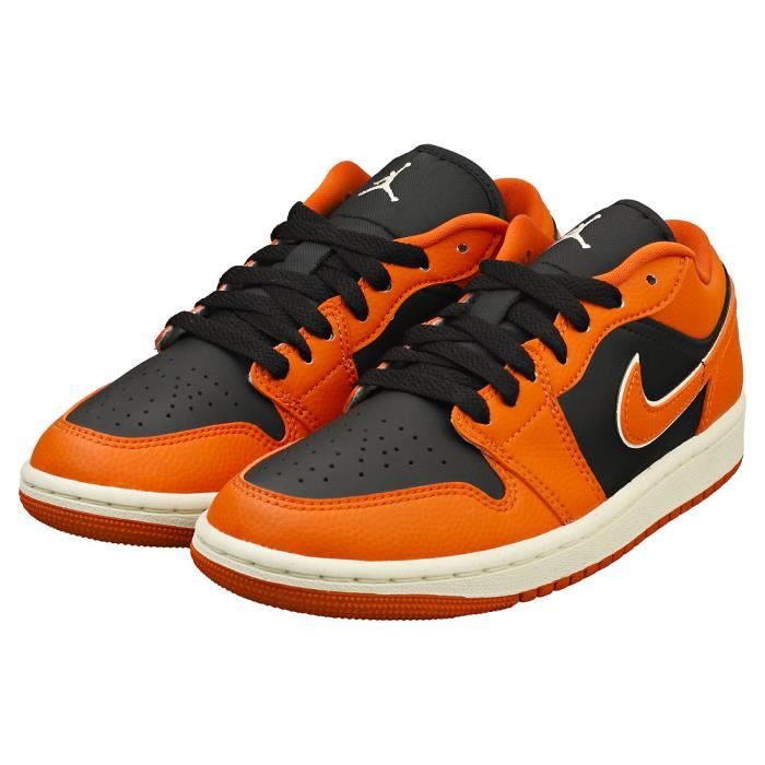 Baskets Nike AIR JORDAN 1 LOW SE Femme Marron Noir Synthetique Lacets 36 EU Cdiscount Chaussures