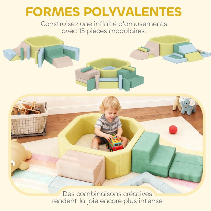 AIYAPLAY Parcours motricité bébé modulable, Jouet d'escalade, Blocs Mousse éducatifs, 5 pièces, Housse Lavable en Velours, Parcours motricité, pour Tout-Petits bébé 6 Mois à 3 Ans, Multicolore AIYAPLAY Parcours motricité bébé modulable, Jouet d'escalade, Blocs Mousse éducatifs, 5 pièces, Housse Lavable en Velours, Parcours motricité, pour Tout-Petits bébé 6 Mois à 3 Ans, Multicolore