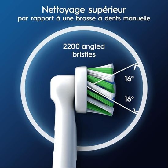Pack De 6 Brossettes De Rechange Oral-B Pro Cross Action - Pour Brosses à Dents électriques - Version Originale