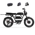 LANKELEISI X-Black-Knight 2 × 1000W double moteurs vélo électrique 45AH batterie électrique 26 "pouces gros pneu E-Bike-0
