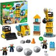LEGO® 10932 DUPLO Town La Boule De Démolition Jeu De Construction Avec Camion, Grue Et Bulldozer, Jouets Enfants de 2 Ans Et Plus-0