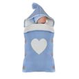 ROCK Nid d'ange - gigoteuse bébé - Peluche ultra-douce -  pour les nourrissons de 0 à 9 mois - Bleu ciel-0