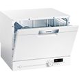 Lave-vaisselle compact 6 couverts Siemens - SK26E222EU - Programme Verres 40°C - Blanc-0