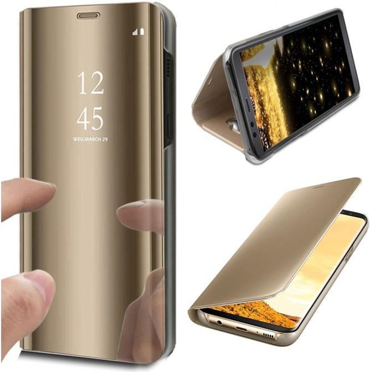 SONWO Coque Galaxy A50 Etui Housse en Cuir PU de Haute qualité avec Fente pour Cartes et Fentes de la Carte Portefeuill Etui pour Samsung Galaxy A50 Violet 