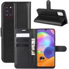 APRILLY Housse Samsung Galaxy A31 (6.4") - Nouveau PU Cuir Portefeuille avec Support Antichoc Housse Pour Samsung Galaxy A31 - Noir